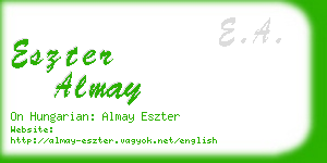 eszter almay business card